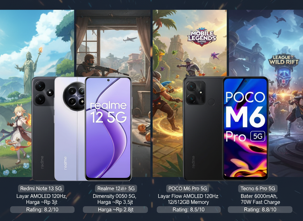 Review Gadget Smartphone Modern Murah Meriah Buat Main Game Online Mobile Masa Kini