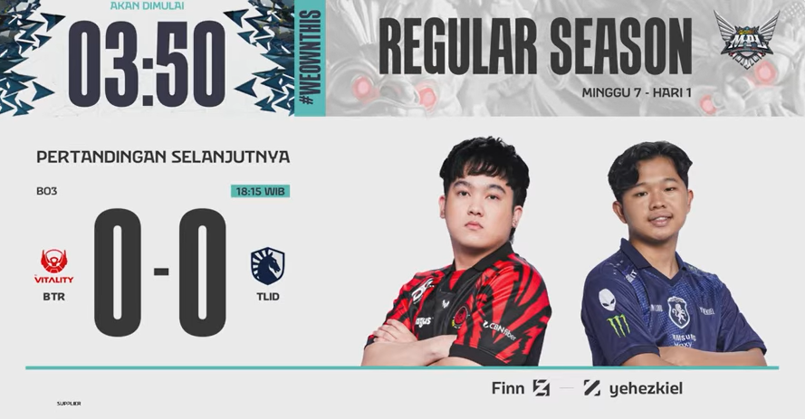HASIL TURNAMEN MPL ID S16 PEKAN 7 DAY 1 - BTR Harus Akui Keganasan TLID Dengan Skor Mutlak 0-2
