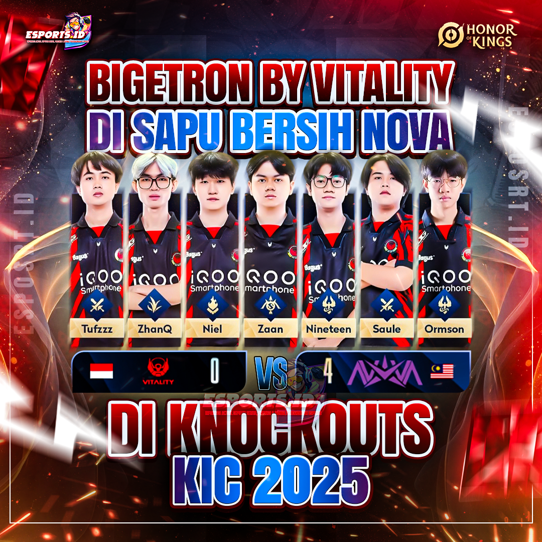 Bigetron by Vitality Tunduk 0-4 di Hadapan Nova Esports KIC 2025