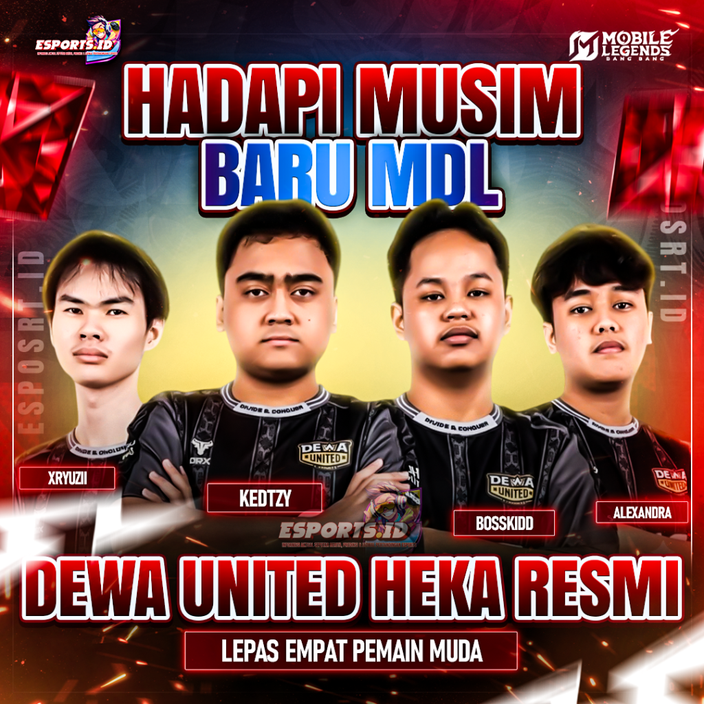 Pengumuman Dewa United Heka Lepas 4 Pemain MDL - Xryuzii, Kedtzy, Bosskidd, Alexandra