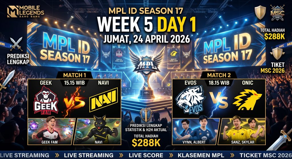 Prediksi Terlengkap MPL ID Season 17 - Week 5 Day 1