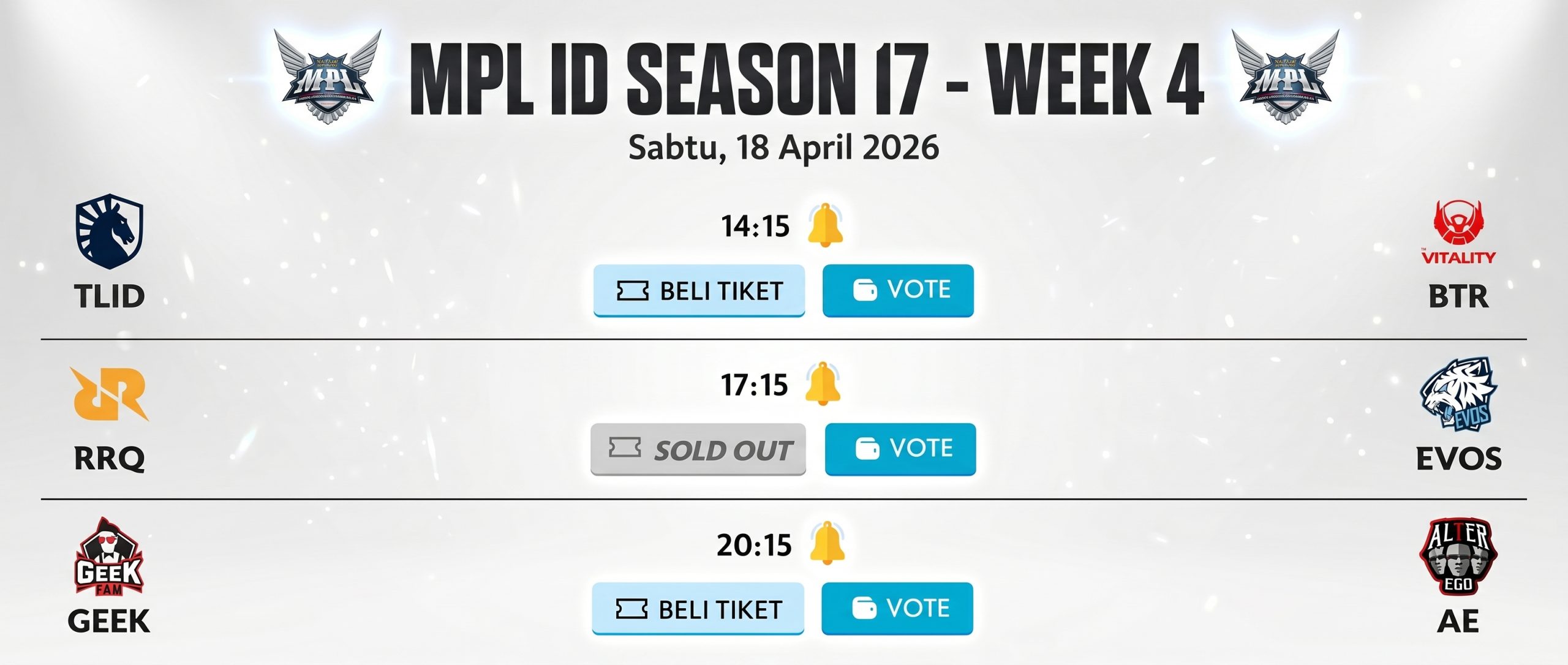 PREDIKSI MPL ID SEASON 17 - WEEK 4 DAY 2