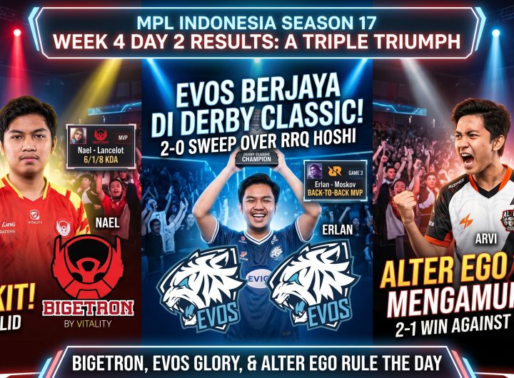 HASIL PERTANDINGAN MPL ID SEASON 17 - WEEK 4 DAY 2
