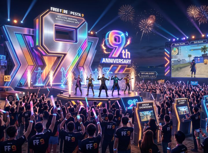 Game battle royale populer Free Fire, resmi membuka perayaan ulang tahun ke-9 yang bertajuk "Pesta 9 Spektakuler".
