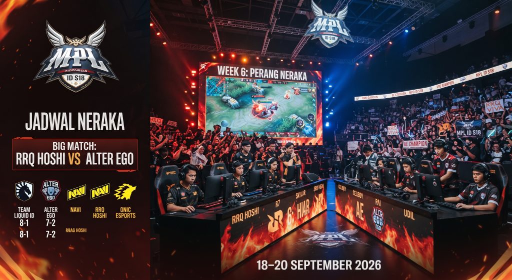 MPL ID S18 Pekan 6: Medan Pembantaian dan "Perang Neraka" Penentuan Menuju Playoff